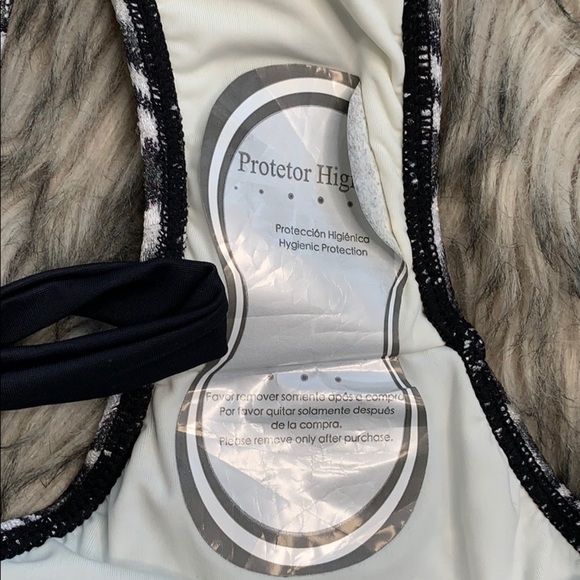 Cia.Maritima Cali Side Tie String Chevron Bikini Bottoms sz 10 - Picture 8 of 8